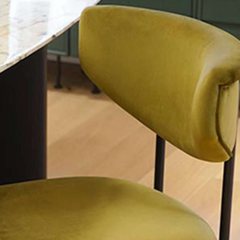 Scandinavian Linen Dining Chairs for Home Use Open Back Dining Side Chairs Clearhalo ' kitchen&dining_furn' 'Dining Chairs' 'Dining Tables & Seating' 'dining_chair' 'furn' 'furn_dining_chair' 'Furniture' 'furniture_dining_chair' 'Kitchen & Dining Furniture' 'kitchen' 3826148