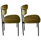 Scandinavian Linen Dining Chairs for Home Use Open Back Dining Side Chairs Yellow-Green 2 Piece Set Clearhalo ' kitchen&dining_furn' 'Dining Chairs' 'Dining Tables & Seating' 'dining_chair' 'furn' 'furn_dining_chair' 'Furniture' 'furniture_dining_chair' 'Kitchen & Dining Furniture' 'kitchen' 3826152