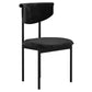 Scandinavian Linen Dining Chairs for Home Use Open Back Dining Side Chairs Black 1 Piece Clearhalo ' kitchen&dining_furn' 'Dining Chairs' 'Dining Tables & Seating' 'dining_chair' 'furn' 'furn_dining_chair' 'Furniture' 'furniture_dining_chair' 'Kitchen & Dining Furniture' 'kitchen' 3826157