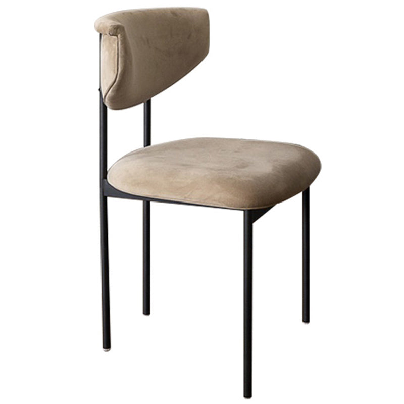 Scandinavian Linen Dining Chairs for Home Use Open Back Dining Side Chairs Beige 1 Piece Clearhalo ' kitchen&dining_furn' 'Dining Chairs' 'Dining Tables & Seating' 'dining_chair' 'furn' 'furn_dining_chair' 'Furniture' 'furniture_dining_chair' 'Kitchen & Dining Furniture' 'kitchen' 3826160