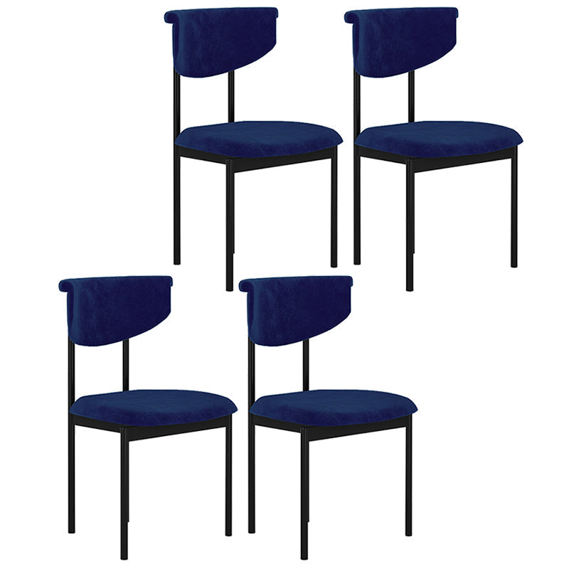 Scandinavian Linen Dining Chairs for Home Use Open Back Dining Side Chairs Blue 4 Piece Set Clearhalo ' kitchen&dining_furn' 'Dining Chairs' 'Dining Tables & Seating' 'dining_chair' 'furn' 'furn_dining_chair' 'Furniture' 'furniture_dining_chair' 'Kitchen & Dining Furniture' 'kitchen' 3826165