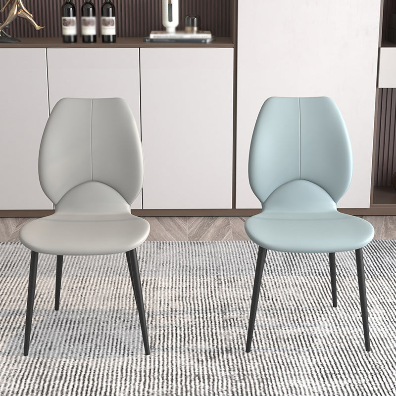 Contemporary Style Metal Dining Chairs Wingback Side Armless Chairs for Kitchen Clearhalo ' kitchen&dining_furn' 'Dining Chairs' 'Dining Tables & Seating' 'dining_chair' 'furn' 'furn_dining_chair' 'Furniture' 'furniture_dining_chair' 'Kitchen & Dining Furniture' 'kitchen' 3826166
