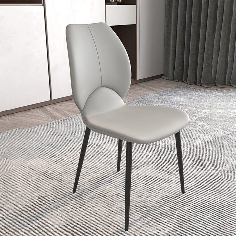 Contemporary Style Metal Dining Chairs Wingback Side Armless Chairs for Kitchen Clearhalo ' kitchen&dining_furn' 'Dining Chairs' 'Dining Tables & Seating' 'dining_chair' 'furn' 'furn_dining_chair' 'Furniture' 'furniture_dining_chair' 'Kitchen & Dining Furniture' 'kitchen' 3826168