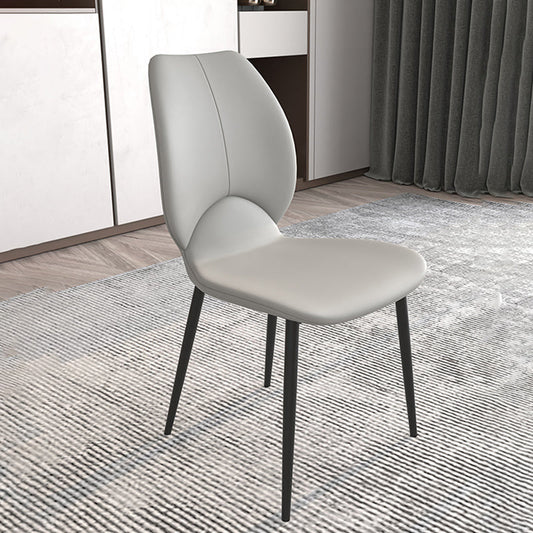 Contemporary Style Metal Dining Chairs Wingback Side Armless Chairs for Kitchen Clearhalo ' kitchen&dining_furn' 'Dining Chairs' 'Dining Tables & Seating' 'dining_chair' 'furn' 'furn_dining_chair' 'Furniture' 'furniture_dining_chair' 'Kitchen & Dining Furniture' 'kitchen' 3826168