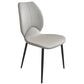 Contemporary Style Metal Dining Chairs Wingback Side Armless Chairs for Kitchen Clearhalo ' kitchen&dining_furn' 'Dining Chairs' 'Dining Tables & Seating' 'dining_chair' 'furn' 'furn_dining_chair' 'Furniture' 'furniture_dining_chair' 'Kitchen & Dining Furniture' 'kitchen' 3826175