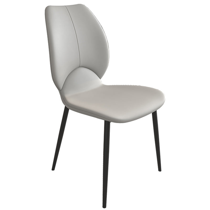 Contemporary Style Metal Dining Chairs Wingback Side Armless Chairs for Kitchen Clearhalo ' kitchen&dining_furn' 'Dining Chairs' 'Dining Tables & Seating' 'dining_chair' 'furn' 'furn_dining_chair' 'Furniture' 'furniture_dining_chair' 'Kitchen & Dining Furniture' 'kitchen' 3826175