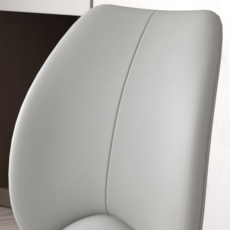 Contemporary Style Metal Dining Chairs Wingback Side Armless Chairs for Kitchen Clearhalo ' kitchen&dining_furn' 'Dining Chairs' 'Dining Tables & Seating' 'dining_chair' 'furn' 'furn_dining_chair' 'Furniture' 'furniture_dining_chair' 'Kitchen & Dining Furniture' 'kitchen' 3826178