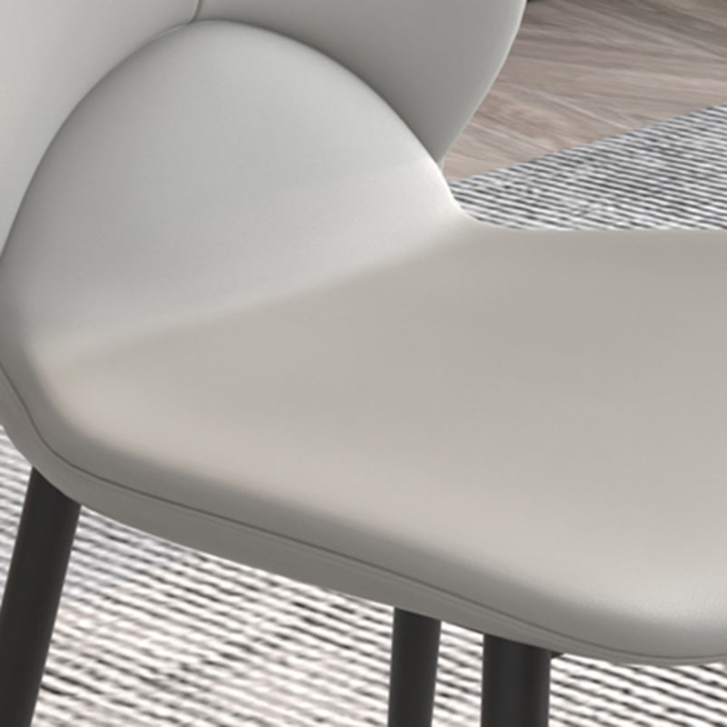 Contemporary Style Metal Dining Chairs Wingback Side Armless Chairs for Kitchen Clearhalo ' kitchen&dining_furn' 'Dining Chairs' 'Dining Tables & Seating' 'dining_chair' 'furn' 'furn_dining_chair' 'Furniture' 'furniture_dining_chair' 'Kitchen & Dining Furniture' 'kitchen' 3826179