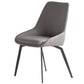 Contemporary Style Leather Chair Armless Parsons Chair with Metal Legs for Kitchen Grey 1 Piece Clearhalo ' kitchen&dining_furn' 'Dining Chairs' 'Dining Tables & Seating' 'dining_chair' 'furn' 'furn_dining_chair' 'Furniture' 'furniture_dining_chair' 'Kitchen & Dining Furniture' 'kitchen' 3826185