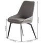 Contemporary Style Leather Chair Armless Parsons Chair with Metal Legs for Kitchen Clearhalo ' kitchen&dining_furn' 'Dining Chairs' 'Dining Tables & Seating' 'dining_chair' 'furn' 'furn_dining_chair' 'Furniture' 'furniture_dining_chair' 'Kitchen & Dining Furniture' 'kitchen' 3826199