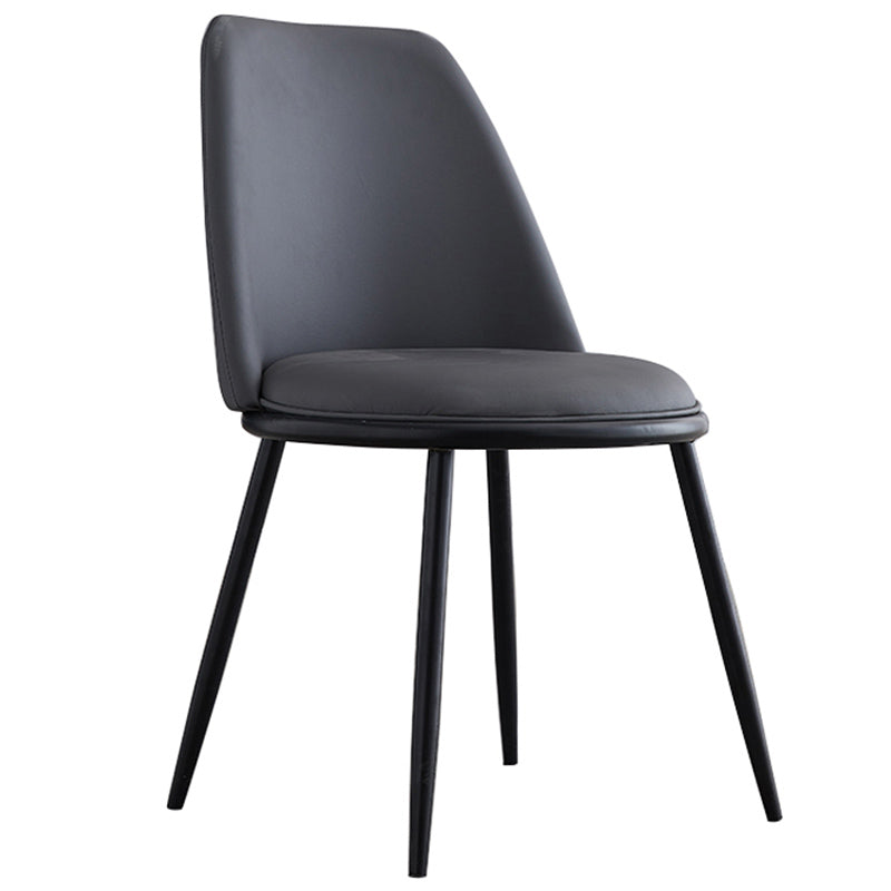 Leather Scandinavian Restaurant Side Chair Parsons Matte Finish Dining Chair Clearhalo ' kitchen&dining_furn' 'Dining Chairs' 'Dining Tables & Seating' 'dining_chair' 'furn' 'furn_dining_chair' 'Furniture' 'furniture_dining_chair' 'Kitchen & Dining Furniture' 'kitchen' 3826205