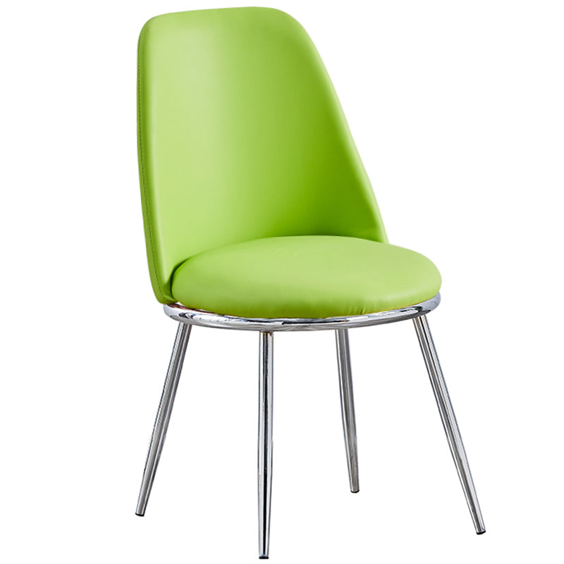 Leather Scandinavian Restaurant Side Chair Parsons Matte Finish Dining Chair Green 1 Piece Silver Clearhalo ' kitchen&dining_furn' 'Dining Chairs' 'Dining Tables & Seating' 'dining_chair' 'furn' 'furn_dining_chair' 'Furniture' 'furniture_dining_chair' 'Kitchen & Dining Furniture' 'kitchen' 3826208