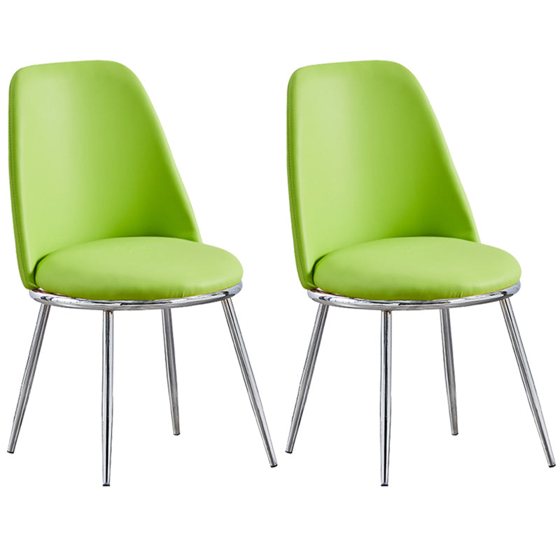 Leather Scandinavian Restaurant Side Chair Parsons Matte Finish Dining Chair Green 2 Piece Set Silver Clearhalo ' kitchen&dining_furn' 'Dining Chairs' 'Dining Tables & Seating' 'dining_chair' 'furn' 'furn_dining_chair' 'Furniture' 'furniture_dining_chair' 'Kitchen & Dining Furniture' 'kitchen' 3826209