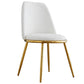 Leather Scandinavian Restaurant Side Chair Parsons Matte Finish Dining Chair White 1 Piece Brass Gold Clearhalo ' kitchen&dining_furn' 'Dining Chairs' 'Dining Tables & Seating' 'dining_chair' 'furn' 'furn_dining_chair' 'Furniture' 'furniture_dining_chair' 'Kitchen & Dining Furniture' 'kitchen' 3826213