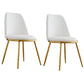 Leather Scandinavian Restaurant Side Chair Parsons Matte Finish Dining Chair White 2 Piece Set Brass Gold Clearhalo ' kitchen&dining_furn' 'Dining Chairs' 'Dining Tables & Seating' 'dining_chair' 'furn' 'furn_dining_chair' 'Furniture' 'furniture_dining_chair' 'Kitchen & Dining Furniture' 'kitchen' 3826215