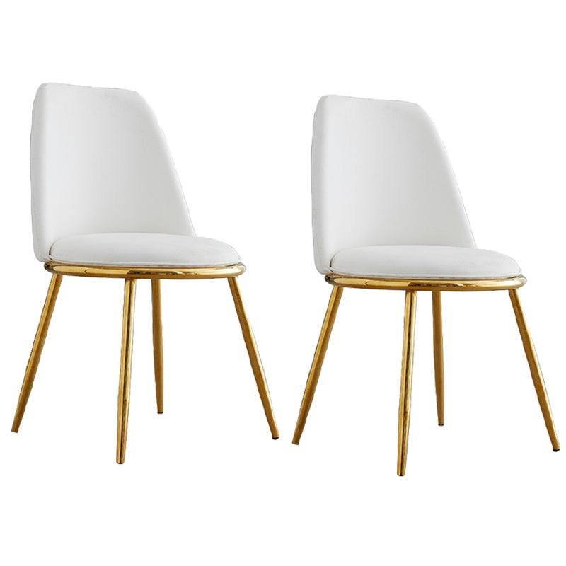 Leather Scandinavian Restaurant Side Chair Parsons Matte Finish Dining Chair White 2 Piece Set Brass Gold Clearhalo ' kitchen&dining_furn' 'Dining Chairs' 'Dining Tables & Seating' 'dining_chair' 'furn' 'furn_dining_chair' 'Furniture' 'furniture_dining_chair' 'Kitchen & Dining Furniture' 'kitchen' 3826215