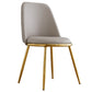Leather Scandinavian Restaurant Side Chair Parsons Matte Finish Dining Chair Light Gray 1 Piece Brass Gold Clearhalo ' kitchen&dining_furn' 'Dining Chairs' 'Dining Tables & Seating' 'dining_chair' 'furn' 'furn_dining_chair' 'Furniture' 'furniture_dining_chair' 'Kitchen & Dining Furniture' 'kitchen' 3826217