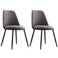 Leather Scandinavian Restaurant Side Chair Parsons Matte Finish Dining Chair Dark Gray 2 Piece Set Black Clearhalo ' kitchen&dining_furn' 'Dining Chairs' 'Dining Tables & Seating' 'dining_chair' 'furn' 'furn_dining_chair' 'Furniture' 'furniture_dining_chair' 'Kitchen & Dining Furniture' 'kitchen' 3826224