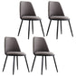 Leather Scandinavian Restaurant Side Chair Parsons Matte Finish Dining Chair Dark Gray 4 Piece Set Black Clearhalo ' kitchen&dining_furn' 'Dining Chairs' 'Dining Tables & Seating' 'dining_chair' 'furn' 'furn_dining_chair' 'Furniture' 'furniture_dining_chair' 'Kitchen & Dining Furniture' 'kitchen' 3826225