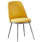 Leather Scandinavian Restaurant Side Chair Parsons Matte Finish Dining Chair Yellow 1 Piece Silver Clearhalo ' kitchen&dining_furn' 'Dining Chairs' 'Dining Tables & Seating' 'dining_chair' 'furn' 'furn_dining_chair' 'Furniture' 'furniture_dining_chair' 'Kitchen & Dining Furniture' 'kitchen' 3826226