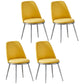 Leather Scandinavian Restaurant Side Chair Parsons Matte Finish Dining Chair Yellow 4 Piece Set Silver Clearhalo ' kitchen&dining_furn' 'Dining Chairs' 'Dining Tables & Seating' 'dining_chair' 'furn' 'furn_dining_chair' 'Furniture' 'furniture_dining_chair' 'Kitchen & Dining Furniture' 'kitchen' 3826228