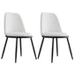 Leather Scandinavian Restaurant Side Chair Parsons Matte Finish Dining Chair White 2 Piece Set Black Clearhalo ' kitchen&dining_furn' 'Dining Chairs' 'Dining Tables & Seating' 'dining_chair' 'furn' 'furn_dining_chair' 'Furniture' 'furniture_dining_chair' 'Kitchen & Dining Furniture' 'kitchen' 3826239