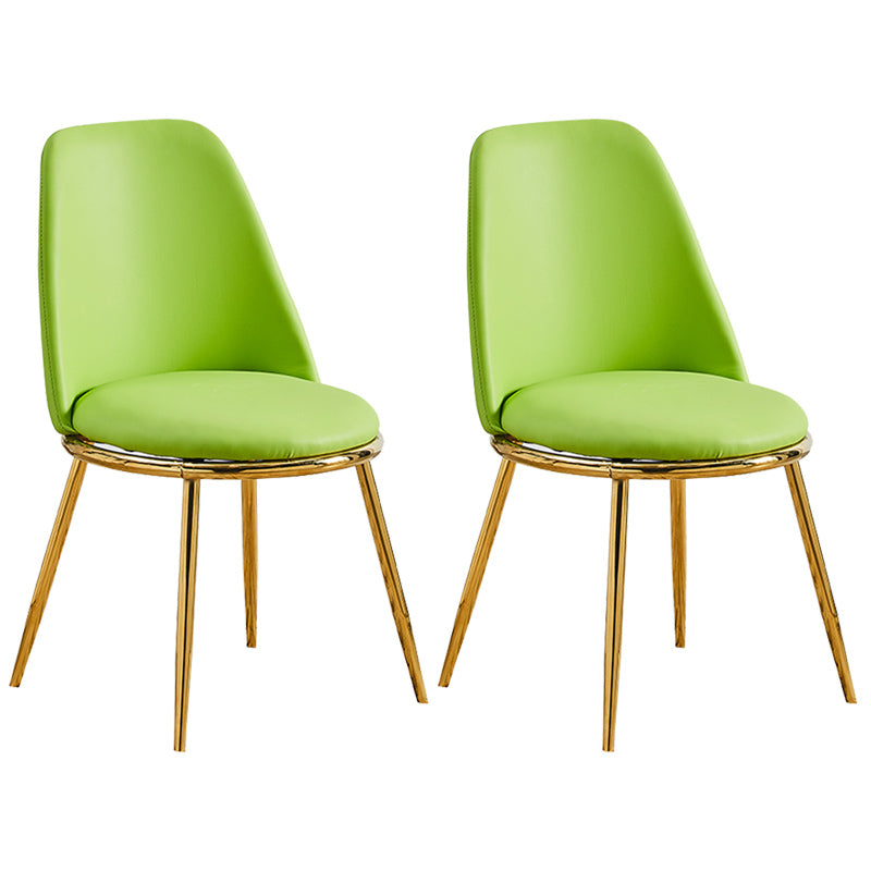 Leather Scandinavian Restaurant Side Chair Parsons Matte Finish Dining Chair Green 2 Piece Set Brass Gold Clearhalo ' kitchen&dining_furn' 'Dining Chairs' 'Dining Tables & Seating' 'dining_chair' 'furn' 'furn_dining_chair' 'Furniture' 'furniture_dining_chair' 'Kitchen & Dining Furniture' 'kitchen' 3826245