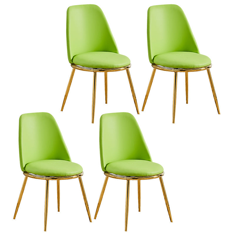 Leather Scandinavian Restaurant Side Chair Parsons Matte Finish Dining Chair Green 4 Piece Set Brass Gold Clearhalo ' kitchen&dining_furn' 'Dining Chairs' 'Dining Tables & Seating' 'dining_chair' 'furn' 'furn_dining_chair' 'Furniture' 'furniture_dining_chair' 'Kitchen & Dining Furniture' 'kitchen' 3826246