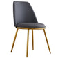 Leather Scandinavian Restaurant Side Chair Parsons Matte Finish Dining Chair Black 1 Piece Brass Gold Clearhalo ' kitchen&dining_furn' 'Dining Chairs' 'Dining Tables & Seating' 'dining_chair' 'furn' 'furn_dining_chair' 'Furniture' 'furniture_dining_chair' 'Kitchen & Dining Furniture' 'kitchen' 3826247