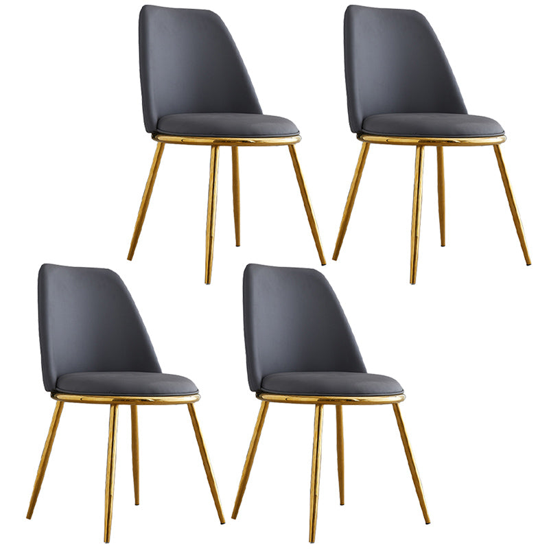 Leather Scandinavian Restaurant Side Chair Parsons Matte Finish Dining Chair Black 4 Piece Set Brass Gold Clearhalo ' kitchen&dining_furn' 'Dining Chairs' 'Dining Tables & Seating' 'dining_chair' 'furn' 'furn_dining_chair' 'Furniture' 'furniture_dining_chair' 'Kitchen & Dining Furniture' 'kitchen' 3826249