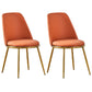 Leather Scandinavian Restaurant Side Chair Parsons Matte Finish Dining Chair Orange 2 Piece Set Brass Gold Clearhalo ' kitchen&dining_furn' 'Dining Chairs' 'Dining Tables & Seating' 'dining_chair' 'furn' 'furn_dining_chair' 'Furniture' 'furniture_dining_chair' 'Kitchen & Dining Furniture' 'kitchen' 3826254