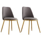 Leather Scandinavian Restaurant Side Chair Parsons Matte Finish Dining Chair Dark Gray 2 Piece Set Brass Gold Clearhalo ' kitchen&dining_furn' 'Dining Chairs' 'Dining Tables & Seating' 'dining_chair' 'furn' 'furn_dining_chair' 'Furniture' 'furniture_dining_chair' 'Kitchen & Dining Furniture' 'kitchen' 3826260