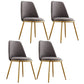 Leather Scandinavian Restaurant Side Chair Parsons Matte Finish Dining Chair Dark Gray 4 Piece Set Brass Gold Clearhalo ' kitchen&dining_furn' 'Dining Chairs' 'Dining Tables & Seating' 'dining_chair' 'furn' 'furn_dining_chair' 'Furniture' 'furniture_dining_chair' 'Kitchen & Dining Furniture' 'kitchen' 3826261