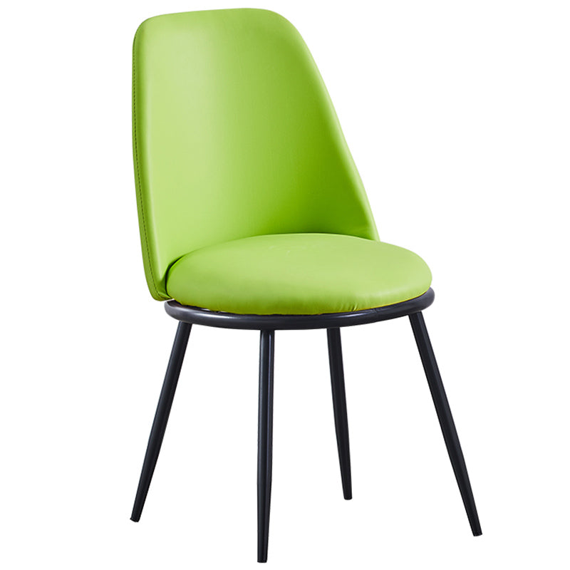 Leather Scandinavian Restaurant Side Chair Parsons Matte Finish Dining Chair Green 1 Piece Black Clearhalo ' kitchen&dining_furn' 'Dining Chairs' 'Dining Tables & Seating' 'dining_chair' 'furn' 'furn_dining_chair' 'Furniture' 'furniture_dining_chair' 'Kitchen & Dining Furniture' 'kitchen' 3826262