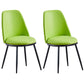 Leather Scandinavian Restaurant Side Chair Parsons Matte Finish Dining Chair Green 2 Piece Set Black Clearhalo ' kitchen&dining_furn' 'Dining Chairs' 'Dining Tables & Seating' 'dining_chair' 'furn' 'furn_dining_chair' 'Furniture' 'furniture_dining_chair' 'Kitchen & Dining Furniture' 'kitchen' 3826263