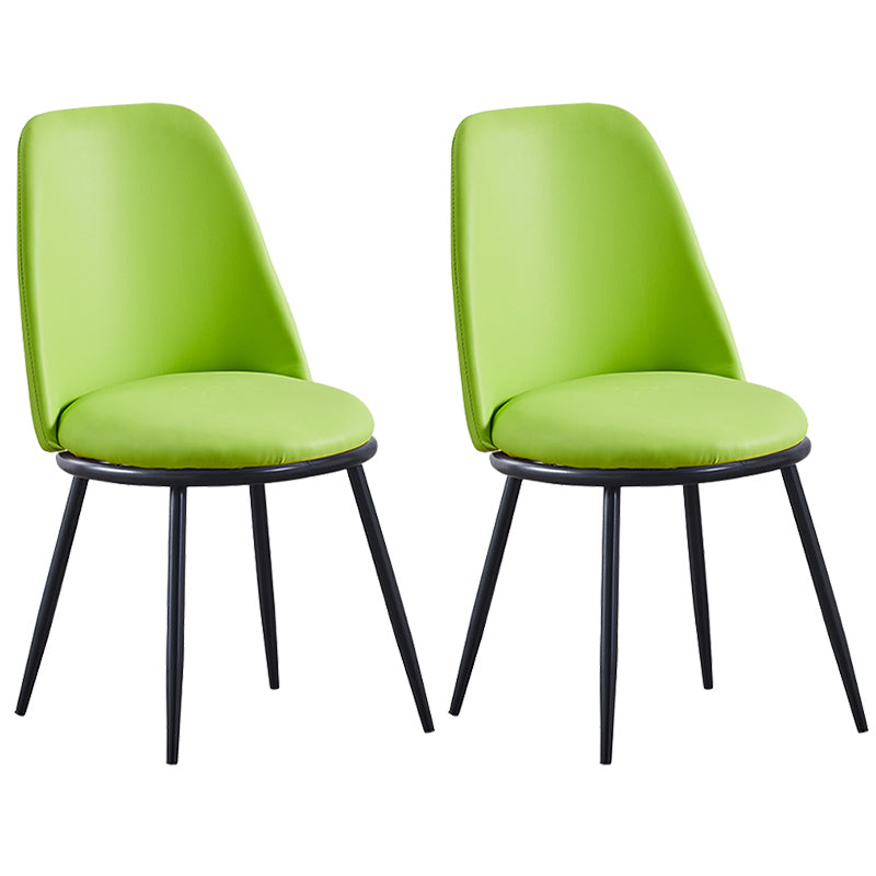 Leather Scandinavian Restaurant Side Chair Parsons Matte Finish Dining Chair Green 2 Piece Set Black Clearhalo ' kitchen&dining_furn' 'Dining Chairs' 'Dining Tables & Seating' 'dining_chair' 'furn' 'furn_dining_chair' 'Furniture' 'furniture_dining_chair' 'Kitchen & Dining Furniture' 'kitchen' 3826263