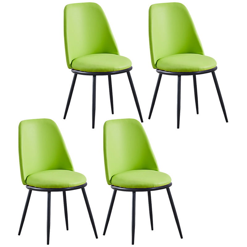 Leather Scandinavian Restaurant Side Chair Parsons Matte Finish Dining Chair Green 4 Piece Set Black Clearhalo ' kitchen&dining_furn' 'Dining Chairs' 'Dining Tables & Seating' 'dining_chair' 'furn' 'furn_dining_chair' 'Furniture' 'furniture_dining_chair' 'Kitchen & Dining Furniture' 'kitchen' 3826264