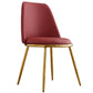 Leather Scandinavian Restaurant Side Chair Parsons Matte Finish Dining Chair Burgundy 1 Piece Brass Gold Clearhalo ' kitchen&dining_furn' 'Dining Chairs' 'Dining Tables & Seating' 'dining_chair' 'furn' 'furn_dining_chair' 'Furniture' 'furniture_dining_chair' 'Kitchen & Dining Furniture' 'kitchen' 3826268