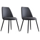 Leather Scandinavian Restaurant Side Chair Parsons Matte Finish Dining Chair Black 2 Piece Set Black Clearhalo ' kitchen&dining_furn' 'Dining Chairs' 'Dining Tables & Seating' 'dining_chair' 'furn' 'furn_dining_chair' 'Furniture' 'furniture_dining_chair' 'Kitchen & Dining Furniture' 'kitchen' 3826275