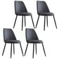 Leather Scandinavian Restaurant Side Chair Parsons Matte Finish Dining Chair Black 4 Piece Set Black Clearhalo ' kitchen&dining_furn' 'Dining Chairs' 'Dining Tables & Seating' 'dining_chair' 'furn' 'furn_dining_chair' 'Furniture' 'furniture_dining_chair' 'Kitchen & Dining Furniture' 'kitchen' 3826276