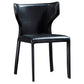Modern Style Wingback Dining Side Chair Leather Dining Armless Chair for Home Use Black 1 Piece Clearhalo ' kitchen&dining_furn' 'Dining Chairs' 'Dining Tables & Seating' 'dining_chair' 'furn' 'furn_dining_chair' 'Furniture' 'furniture_dining_chair' 'Kitchen & Dining Furniture' 'kitchen' 3826289