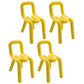 Velvet Designer Style Living Room Side Chair Colorful Open Dining Chair Yellow 4 Piece Set Clearhalo ' kitchen&dining_furn' 'Dining Chairs' 'Dining Tables & Seating' 'dining_chair' 'furn' 'furn_dining_chair' 'Furniture' 'furniture_dining_chair' 'Kitchen & Dining Furniture' 'kitchen' 3826300