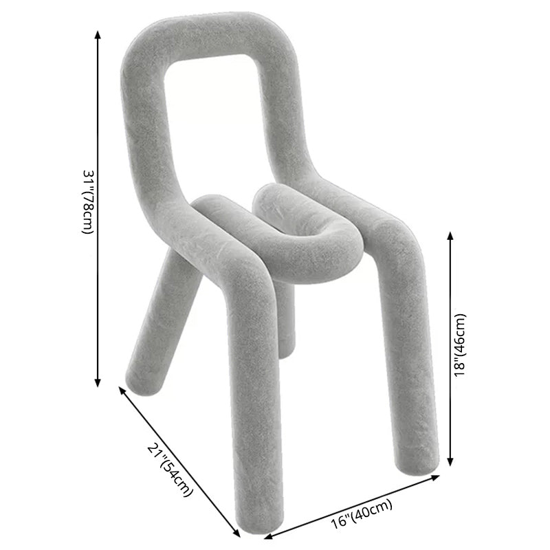 Velvet Designer Style Living Room Side Chair Colorful Open Dining Chair Clearhalo ' kitchen&dining_furn' 'Dining Chairs' 'Dining Tables & Seating' 'dining_chair' 'furn' 'furn_dining_chair' 'Furniture' 'furniture_dining_chair' 'Kitchen & Dining Furniture' 'kitchen' 3826307