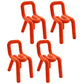 Velvet Designer Style Living Room Side Chair Colorful Open Dining Chair Orange Red 4 Piece Set Clearhalo ' kitchen&dining_furn' 'Dining Chairs' 'Dining Tables & Seating' 'dining_chair' 'furn' 'furn_dining_chair' 'Furniture' 'furniture_dining_chair' 'Kitchen & Dining Furniture' 'kitchen' 3826319
