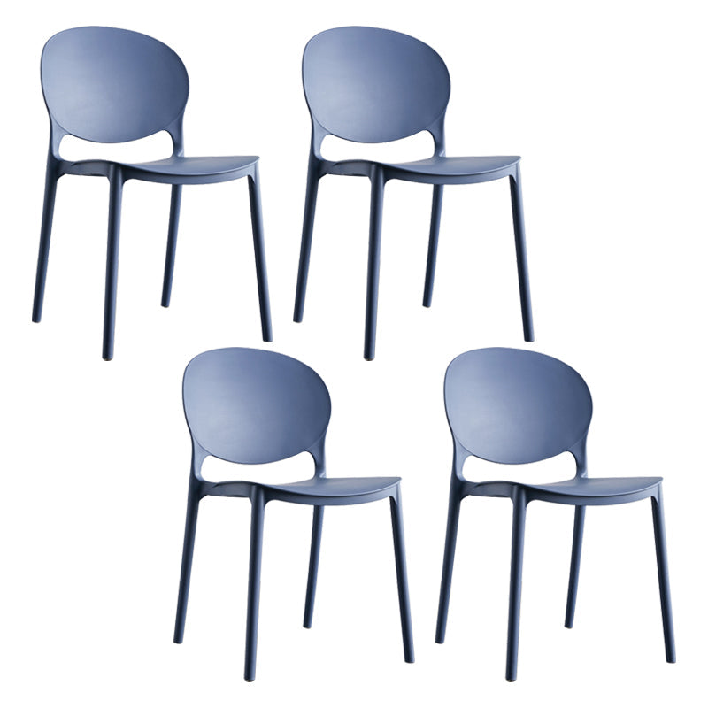 European Glam Style Plastic Chair Kitchen Dining Room Open Back Side Chairs Gray Blue 4 Piece Set Clearhalo ' kitchen&dining_furn' 'Dining Chairs' 'Dining Tables & Seating' 'dining_chair' 'furn' 'furn_dining_chair' 'Furniture' 'furniture_dining_chair' 'Kitchen & Dining Furniture' 'kitchen' 3826334