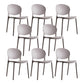 European Glam Style Plastic Chair Kitchen Dining Room Open Back Side Chairs Grey 8 Piece Set Clearhalo ' kitchen&dining_furn' 'Dining Chairs' 'Dining Tables & Seating' 'dining_chair' 'furn' 'furn_dining_chair' 'Furniture' 'furniture_dining_chair' 'Kitchen & Dining Furniture' 'kitchen' 3826340