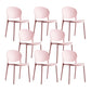European Glam Style Plastic Chair Kitchen Dining Room Open Back Side Chairs Pink 8 Piece Set Clearhalo ' kitchen&dining_furn' 'Dining Chairs' 'Dining Tables & Seating' 'dining_chair' 'furn' 'furn_dining_chair' 'Furniture' 'furniture_dining_chair' 'Kitchen & Dining Furniture' 'kitchen' 3826344