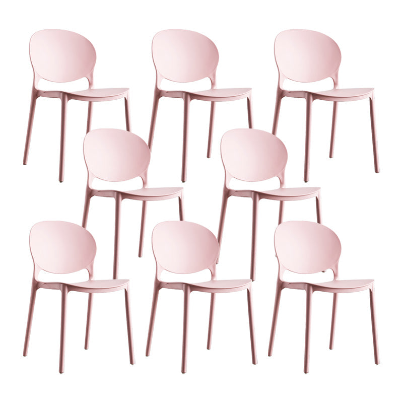 European Glam Style Plastic Chair Kitchen Dining Room Open Back Side Chairs Pink 8 Piece Set Clearhalo ' kitchen&dining_furn' 'Dining Chairs' 'Dining Tables & Seating' 'dining_chair' 'furn' 'furn_dining_chair' 'Furniture' 'furniture_dining_chair' 'Kitchen & Dining Furniture' 'kitchen' 3826344
