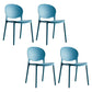 European Glam Style Plastic Chair Kitchen Dining Room Open Back Side Chairs Peacock Blue 4 Piece Set Clearhalo ' kitchen&dining_furn' 'Dining Chairs' 'Dining Tables & Seating' 'dining_chair' 'furn' 'furn_dining_chair' 'Furniture' 'furniture_dining_chair' 'Kitchen & Dining Furniture' 'kitchen' 3826346