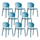 European Glam Style Plastic Chair Kitchen Dining Room Open Back Side Chairs Peacock Blue 8 Piece Set Clearhalo ' kitchen&dining_furn' 'Dining Chairs' 'Dining Tables & Seating' 'dining_chair' 'furn' 'furn_dining_chair' 'Furniture' 'furniture_dining_chair' 'Kitchen & Dining Furniture' 'kitchen' 3826348